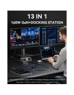 Estación de Acoplamiento MOKiN 13 en 1 USB-C 160W HDMI 4K 2