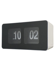 Reloj de Mesa Digital TourKing 17.5cm Retro Blanco y Negro