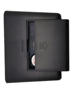 Reloj de Mesa Digital TourKing 17.5cm Retro Blanco y Negro 2