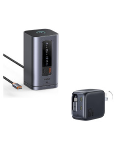Baseus Estación de Acoplamiento 11 en 1 + Cargador USB C 67W