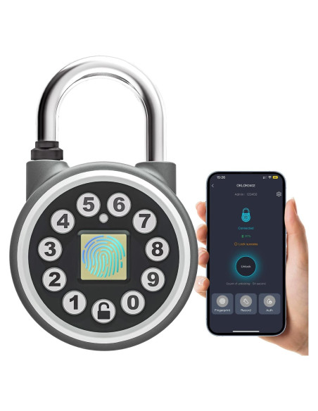 Candado Biométrico SFW GS50S Plata con Huella Dactilar Candado Biométrico SFW GS50S Plata con Huella Dactilar
