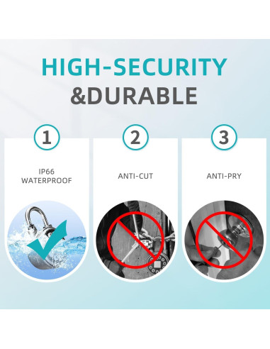 Candado Biométrico SFW GS50S Plata con Huella Dactilar