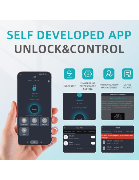 Candado Biométrico SFW GS50S Plata con Huella Dactilar Candado Biométrico SFW GS50S Plata con Huella Dactilar