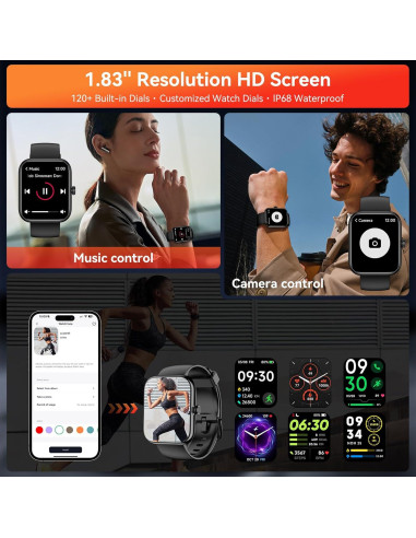 Reloj Inteligente BOOOMIC IDW25 con Alexa, Pantalla Táctil 4.65 cm