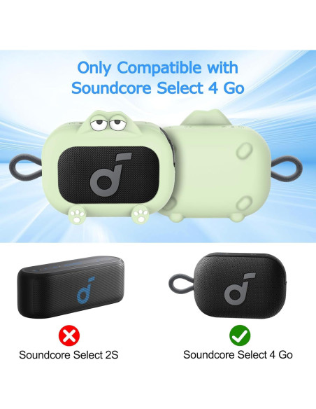 Funda de Silicona Verde para Altavoz Bluetooth Anker Soundcore Select 4 Go