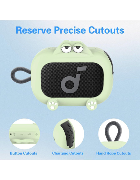 Funda de Silicona Verde para Altavoz Bluetooth Anker Soundcore Select 4 Go