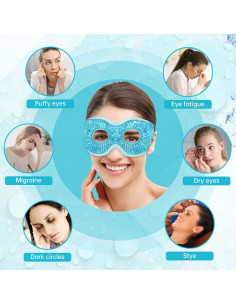 2 Máscaras de Ojos de Hielo Reutilizables SEIWEHIDO Azul 2