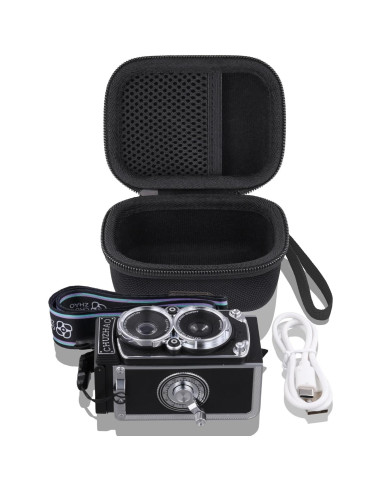 Funda para Cámara Digital Mini Vintage CHUZHAO Negra 12.7x10x7.5cm