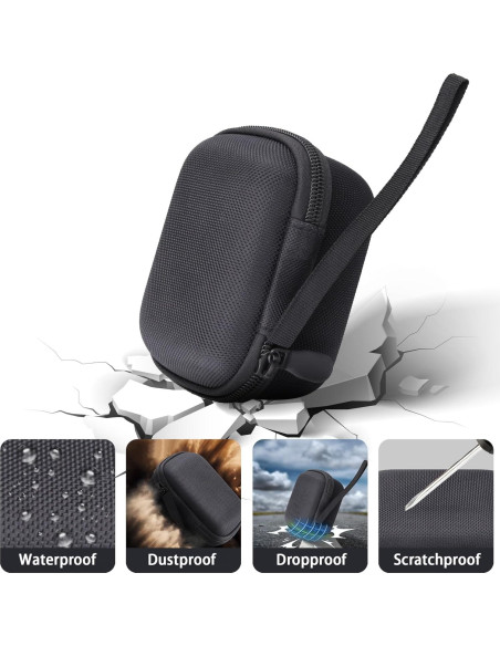 Funda para Cámara Digital Mini Vintage CHUZHAO Negra 12.7x10x7.5cm