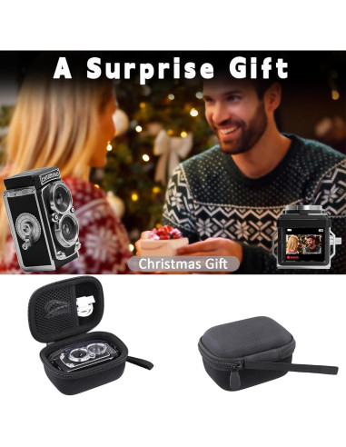 Funda para Cámara Digital Mini Vintage CHUZHAO Negra 12.7x10x7.5cm