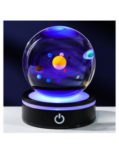 Bola de Cristal del Sistema Solar 80mm Qianwei Luz Nocturna