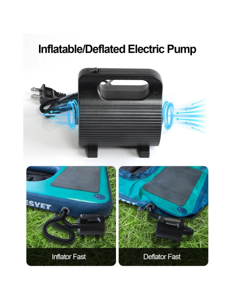 Bomba de aire eléctrica VEBESYET 400W/600W inflador/desinflador