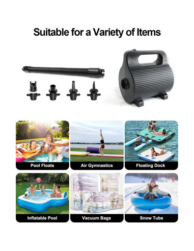 Bomba de aire eléctrica VEBESYET 400W/600W inflador/desinflador