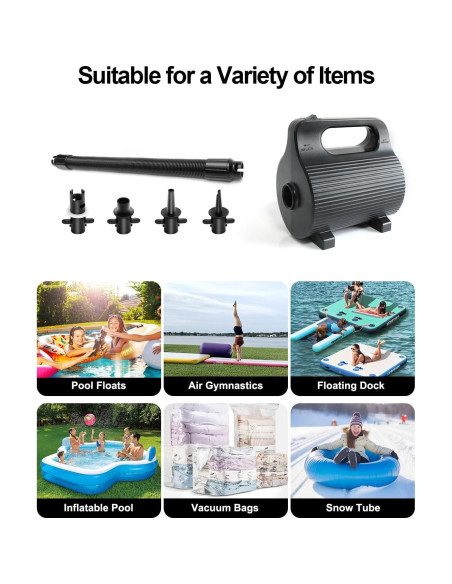 Bomba de aire eléctrica VEBESYET 400W/600W inflador/desinflador