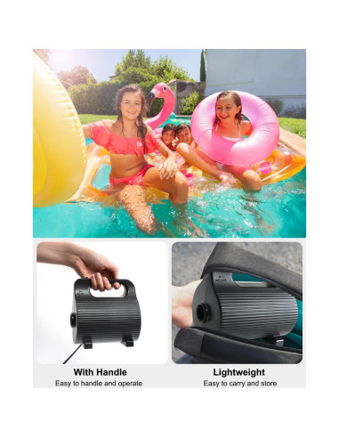 Bomba de aire eléctrica VEBESYET 400W/600W inflador/desinflador