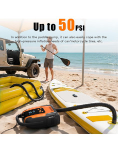 Bomba de Aire Eléctrica Komobe 50PSI para Paddle Board y Neumáticos 2