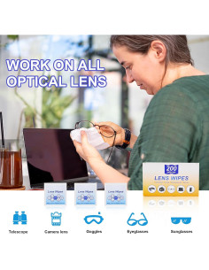 Toallitas de limpieza para lentes xflyxin 200 piezas 2