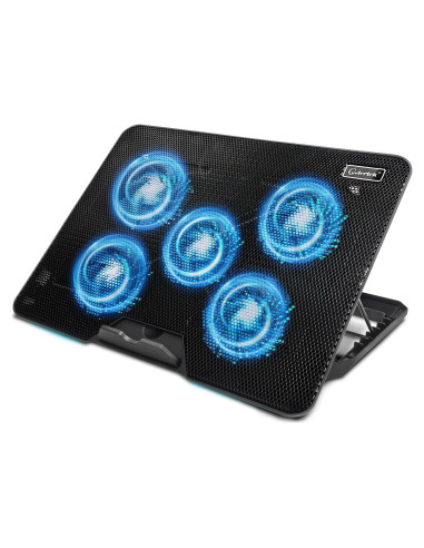 Base de Enfriamiento Coolertek para Laptop 12-17" con 5 Ventiladores