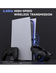 Auriculares Gaming Inalámbricos Gtheos Captain 370, 45H, RGB 2