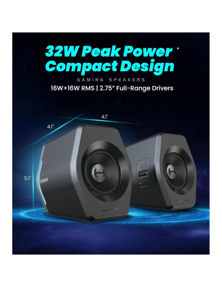Altavoces Edifier Hecate G2000 RGB 32W Bluetooth 5.1