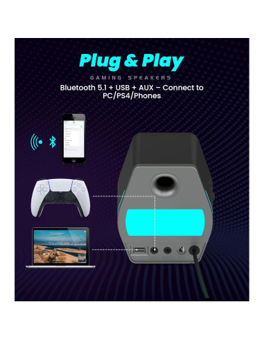 Altavoces Edifier Hecate G2000 RGB 32W Bluetooth 5.1