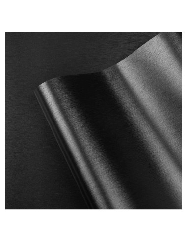 Papel Tapiz Autoadhesivo LXCREAT Negro Metálico 39.9x199.4 cm