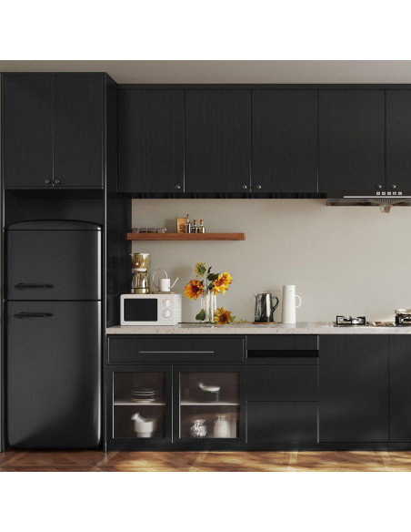 Papel Tapiz Autoadhesivo LXCREAT Negro Metálico 39.9x199.4 cm