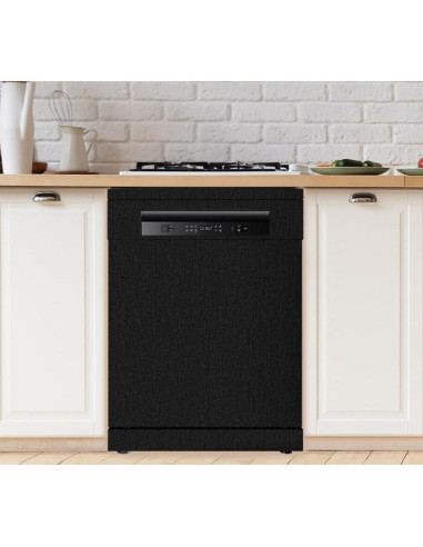 Papel Tapiz Autoadhesivo LXCREAT Negro Metálico 39.9x199.4 cm