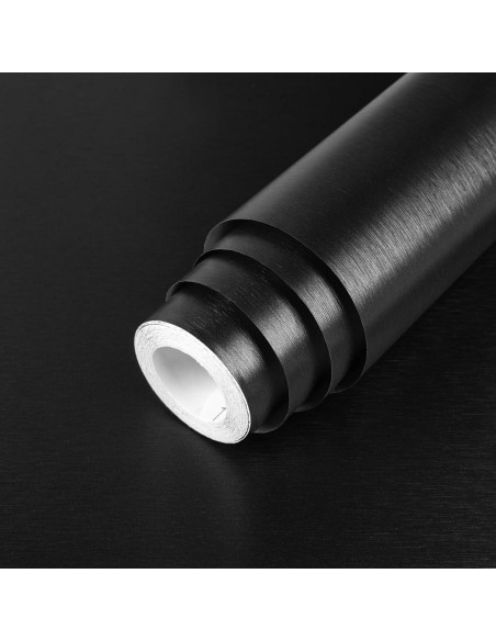 Papel Tapiz Autoadhesivo LXCREAT Negro Metálico 39.9x199.4 cm
