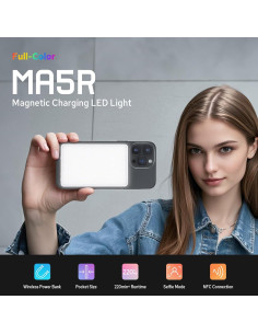Luz de Selfie Godox MA5R 2-en-1 con Banco de Poder Magnético 2