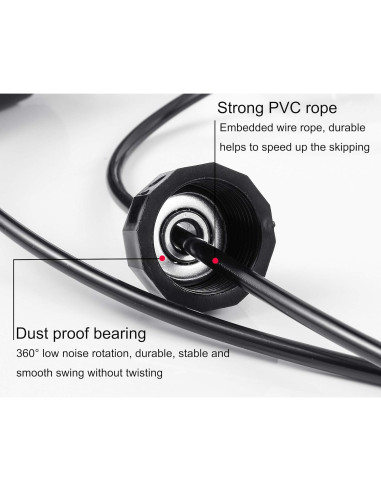 Cuerda de Saltar Ajustable BOOMIBOO 2.8m Antideslizante PVC