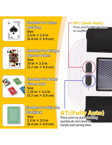 Barajador de cartas automático Buldoospok M1 recargable USB-C