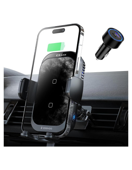 Cargador Inalámbrico para Auto ZeeHoo ICEBLOCK 15W Doble Bobina