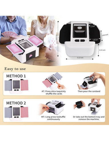 Barajador de cartas automático Buldoospok M1 recargable USB-C