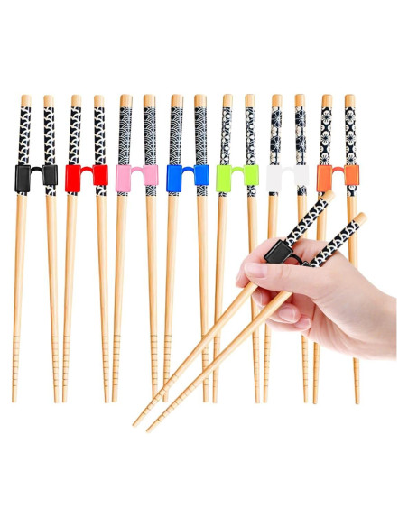 7 Pares de Palillos de Entrenamiento EAEDMY 22.5cm Reutilizables