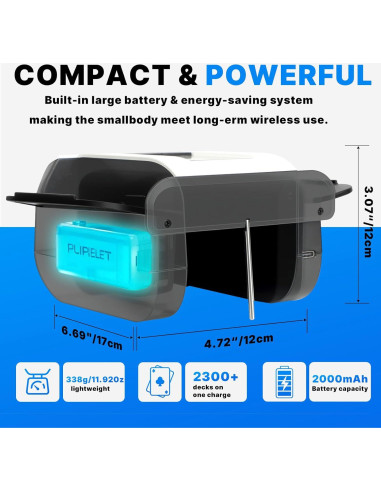 Barajador de Cartas Eléctrico HOLYOWL X1-N1 Recargable 2000mAh