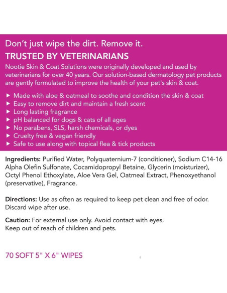 Toallitas de Champú Sin Agua Nootie 70 Unidades - Flor de Cerezo Toallitas de Champú Sin Agua Nootie 70 Unidades - Flor de Cerezo