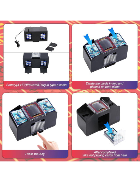 Barajador Automático de Cartas ITOMTE N-54003 Eléctrico 4/6 Barajas