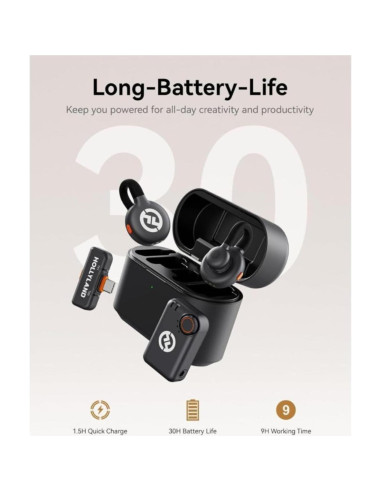 Micrófono Inalámbrico Hollyland Lark M2S Combo con Estuche Maxell