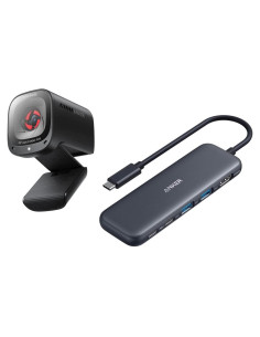 Hub USB-C Anker 5 en 1 con HDMI 4K y Cámara Web 2K