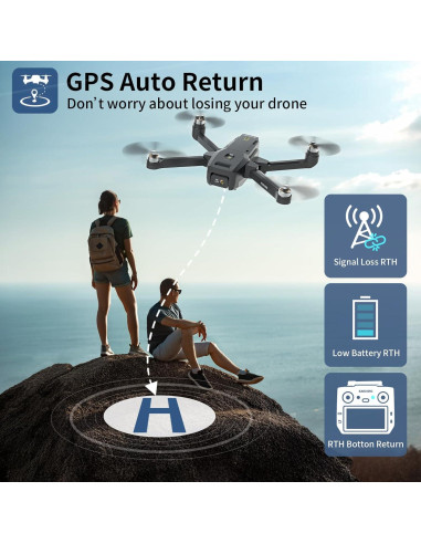Dron GPS Suangrc K600 con cámara 1080P y pantalla LCD 4.5"