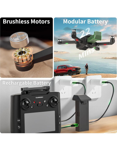 Dron GPS Suangrc K600 con cámara 1080P y pantalla LCD 4.5"