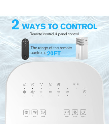 Aire Acondicionado Portátil 3 en 1 FLOWBREEZE DL3B 7.57L