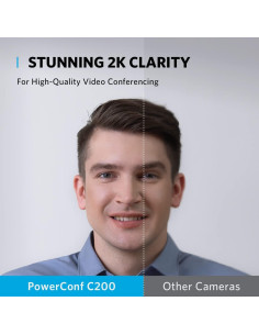 Webcam Anker PowerConf C200 2K con Micrófono Lavalier Inalámbrico 2