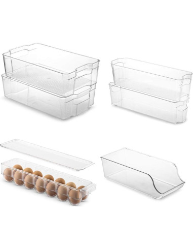 Juego de 6 Contenedores Organizadores Seseno para Refrigerador