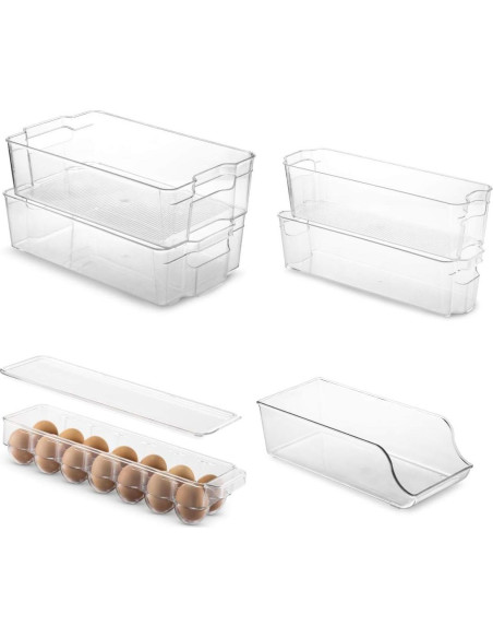 Juego de 6 Contenedores Organizadores Seseno para Refrigerador