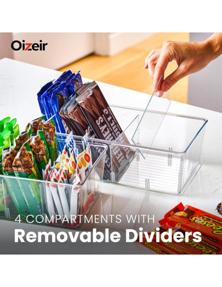 Organizadores Transparentes Oizeir Paquete de 8 - Almacenamiento para Cocina y Despensa