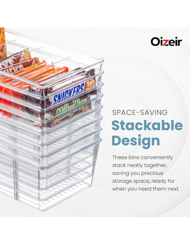 Organizadores Transparentes Oizeir Paquete de 8 - Almacenamiento para Cocina y Despensa