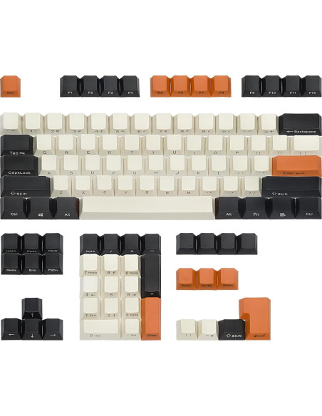 Conjunto de Teclas PBT Happy Balls Carbono para Teclado Mecánico