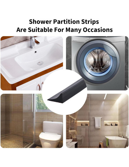 Dique de Agua Plegable KXNHFS 2M Negro para Ducha